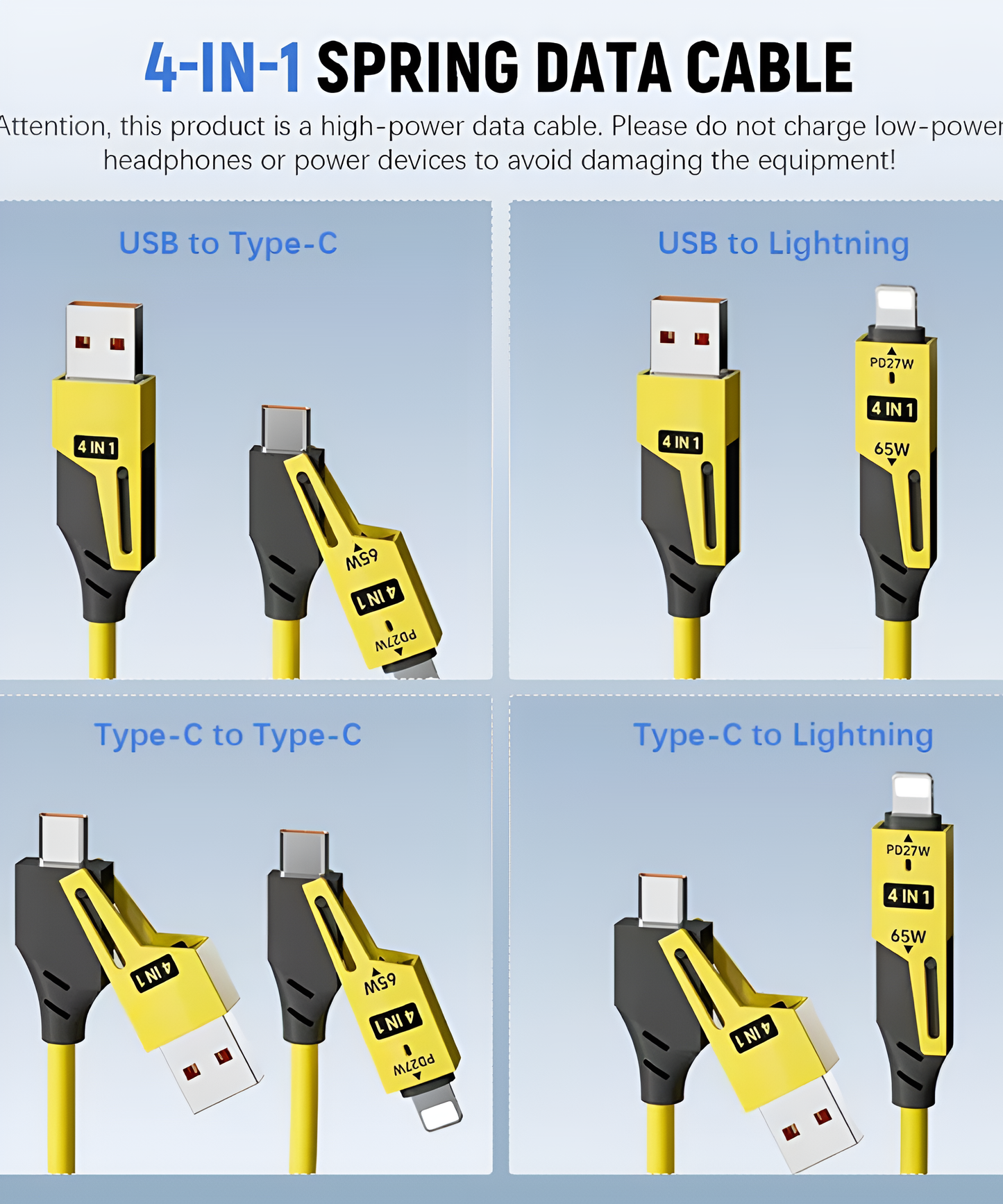 4 in 1 Fast Charging & Data Cable
