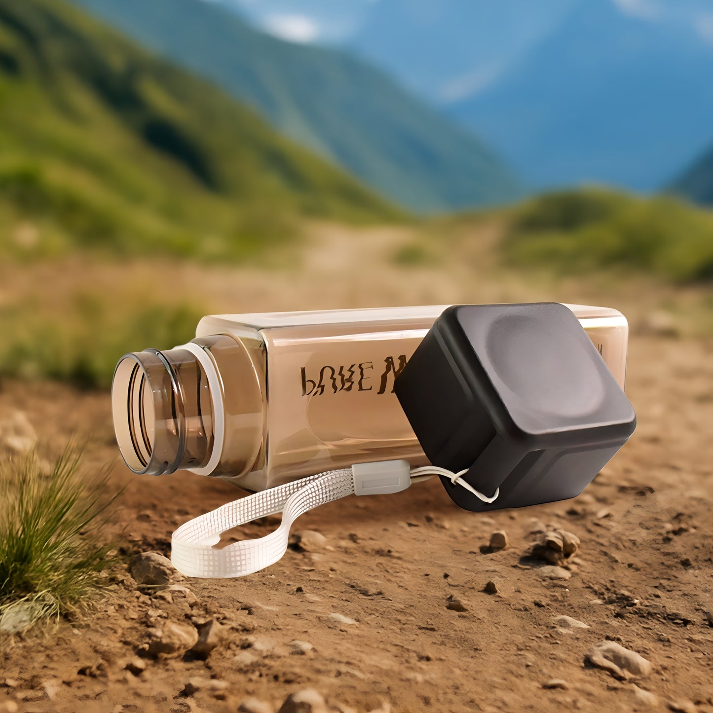 Premium Square Plastic Water Bottle β Leakproof, Compact & Stylish for Office, Gym & Travel (450ml)