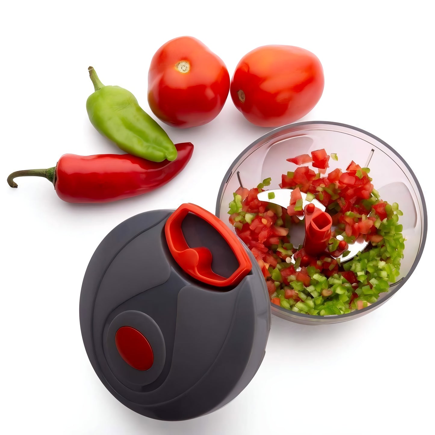 Premium Manual Vegetable Chopper – Compact, Powerful & Effortless Veggie Cutter