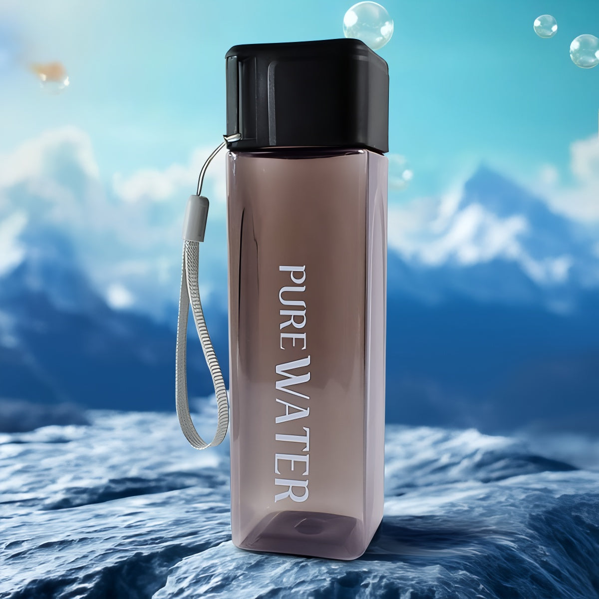 Premium Square Plastic Water Bottle – Leakproof, Compact & Stylish for Office, Gym & Travel (450ml)